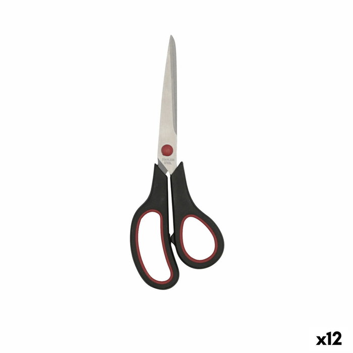 Quid Tijeras de Acero Inoxidable Rico 21 cm (12 Unidades) Rojo