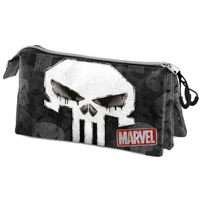 Karactermania Estuche Portatodo Triple Punisher Skull Negro