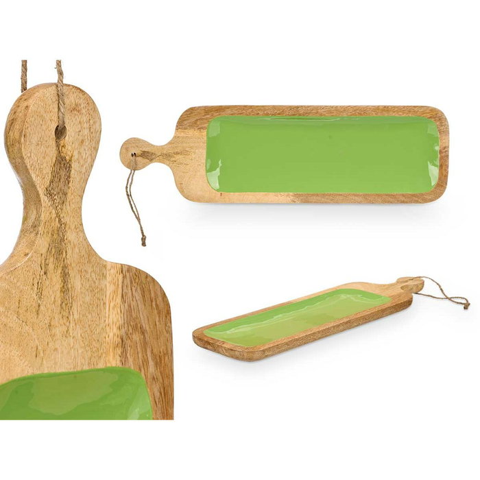 Bandeja de Aperitivos Gift Decor Verde 50,7 x 3 x 14 cm (6 Unidades)