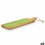 Bandeja de Aperitivos Gift Decor Verde 50,7 x 3 x 14 cm (6 Unidades)