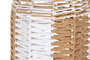 DKD Home Decor Set de 3 Jarrones de Fibra y Metal Marrón Natural