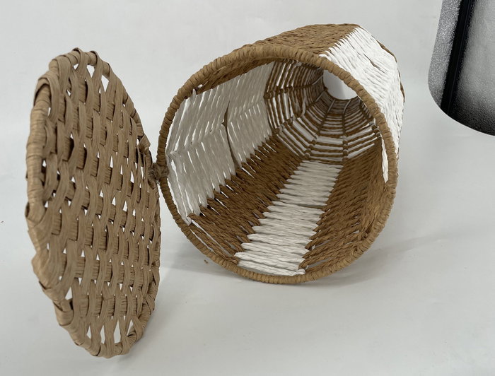 DKD Home Decor Set de 3 Jarrones de Fibra y Metal Marrón Natural