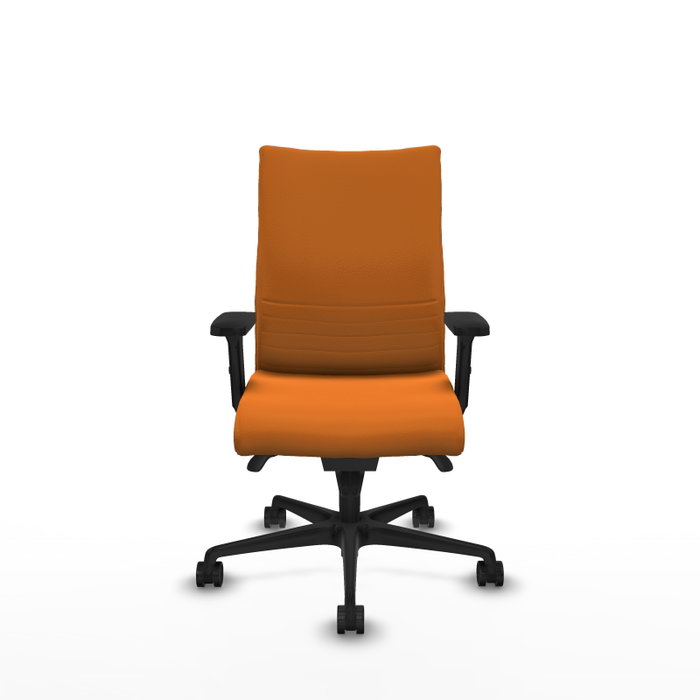 PIQUERAS Y CRESPO Silla Albacete Confidente Naranja con Mecanismo Sincro y Brazos 2D