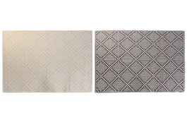DKD Home Decor Alfombra Marrón Beige 210 x 150 cm (4 Unidades) Poliéster