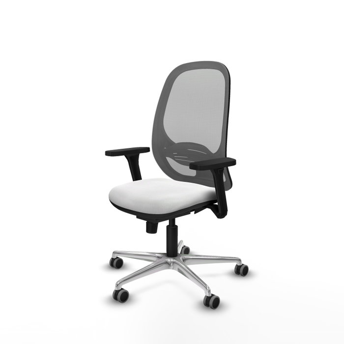PIQUERAS Y CRESPO Silla de oficina Cilanco con mecanismo Sincro, Blanco y Gris