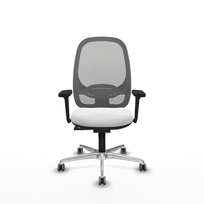 PIQUERAS Y CRESPO Silla de oficina Cilanco con mecanismo Sincro, Blanco y Gris