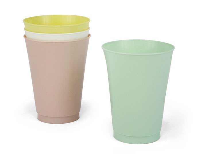 Dem Set-4 Vasos PP Pastel 7 cm x 9 cm x 7 cm (24 Unidades)