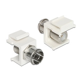 DeLOCK 86302 Módulo Keystone IEC a F Blanco