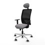 PIQUERAS Y CRESPO Silla de oficina Zulema con mecanismo Sincro/Traslack, Gris y Negro