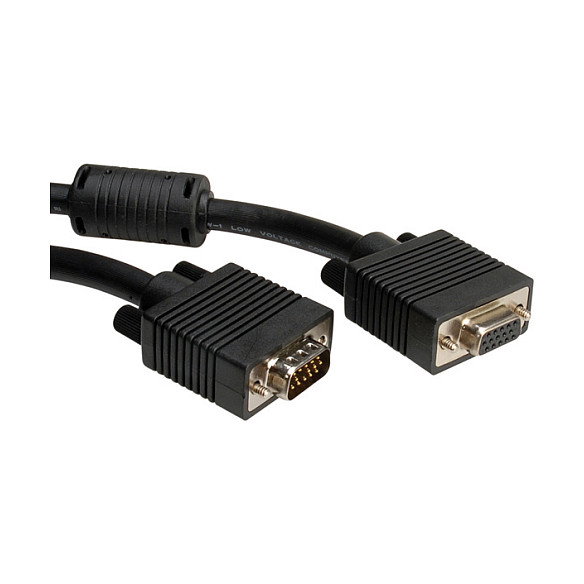 ROLINE 11.04.5356 Cable VGA HD15 ST-BU con Ferritkern Macho-Hembra, Negro, 6m ROLINE 11.04.5356 Cable VGA HD15 ST-BU con Ferritkern Macho-Hembra, Negro, 6m
