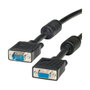 ROLINE 11.04.5356 Cable VGA HD15 ST-BU con Ferritkern Macho-Hembra, Negro, 6m