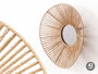 Giftdecor Espejo Oval Vuelo Cuerda 43 cm x 38 cm x 13.5 cm Vidrio Metal Papel Natural (Set de 4)