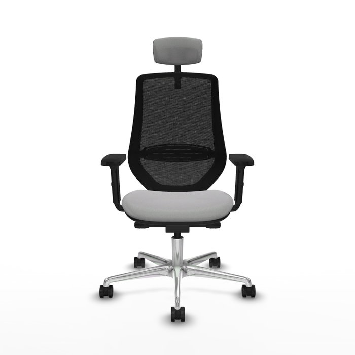 PIQUERAS Y CRESPO Silla de oficina Mardos con mecanismo Sincro/Traslack, Gris claro y Negro
