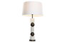 DKD Home Decor India lamps 1c25 Lámpara Sobremesa Bronce Blanco Acero Marmol 50 x 50 x 87 cm