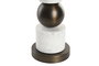 DKD Home Decor India lamps 1c25 Lámpara Sobremesa Bronce Blanco Acero Marmol 50 x 50 x 87 cm