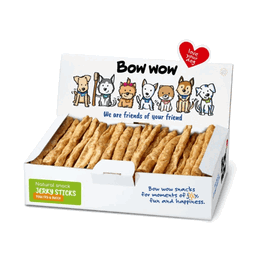 Bowwow Sticks Bow Wow Jerky Hígado y Yuca 50un, Snacks para Perros sin Cereales, con Glucosamina y Condroitina