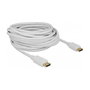 DeLOCK Cable DisplayPort 1.2 de 10 m, 4K 60 Hz, Blanco