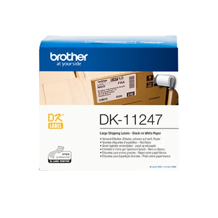 Brother DK-11247 Etiquetas de envío 103x164mm Negro sobre blanco (180 etiquetas) Brother DK-11247 Etiquetas de envío 103x164mm Negro sobre blanco (180 etiquetas)