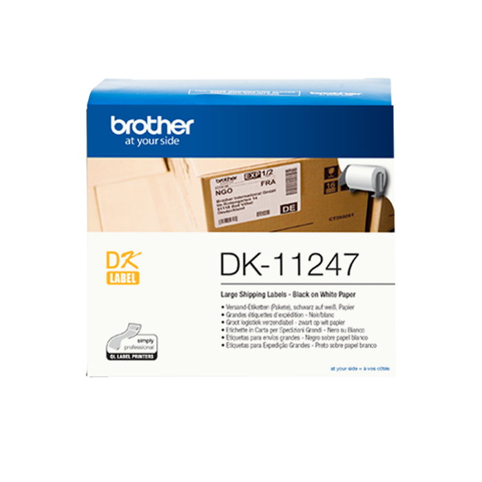 BROTHER Etiquetas precortadas para envios grandes. 180 etiquetas blancas de 103 x 164 mm BROTHER Etiquetas precortadas para envios grandes. 180 etiquetas blancas de 103 x 164 mm