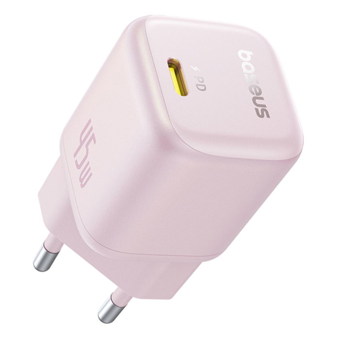 Baseus PicoGo GaN cargador 45W EU rosa Baseus PicoGo GaN cargador 45W EU rosa