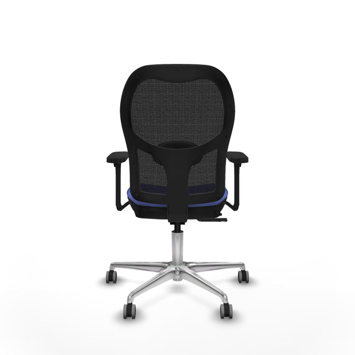 PIQUERAS Y CRESPO Silla de oficina Jorquera con mecanismo Sincro/Traslack, Azul claro y Negro