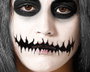Tatuaje Temporal de Maquillaje Halloween - Boca Esqueleto con Dientes Afilados, Diseño Gótico para Fiestas y Disfraces