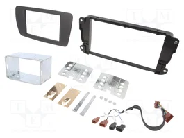 ACV Bastidor de montaje de radio 2 DIN para Seat Ibiza (6J Facelift) 2012-2015, negro