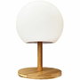 Lumisky Lámpara de mesa inalámbrica con pie de bambú extensible LED