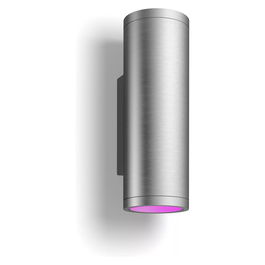 Philips Aplique de Exterior Hue White & Color Ambiance Appear, Acero Inoxidable, 1200lm