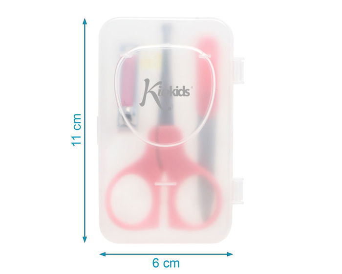KioKids Estuche Manicura Bebé Rosa Set Cuidado Uñas Niños +3 Meses