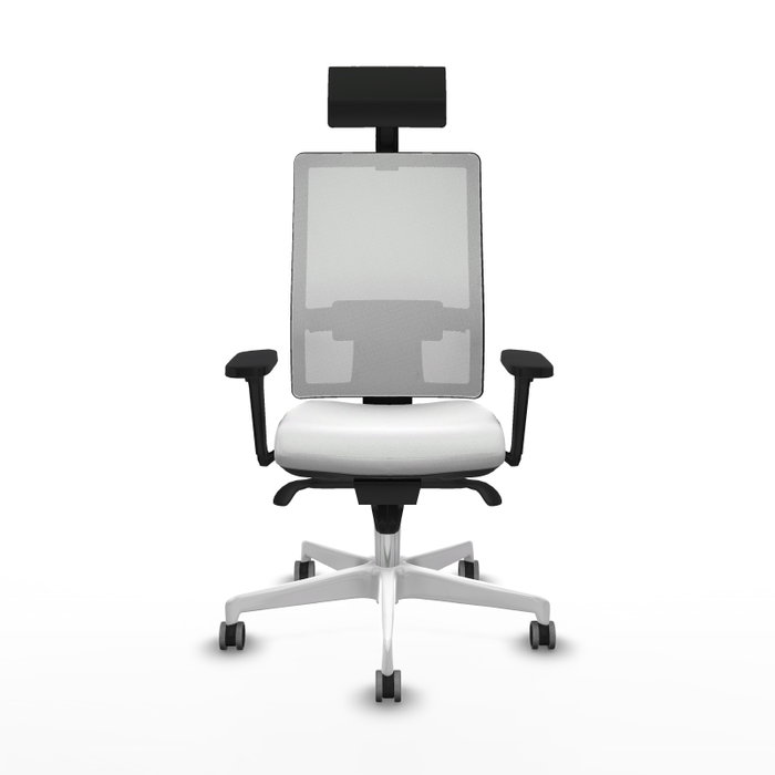 PIQUERAS Y CRESPO Silla de oficina Horna Blanca con Mecanismo Sincro PIQUERAS Y CRESPO Silla de oficina Horna Blanca con Mecanismo Sincro
