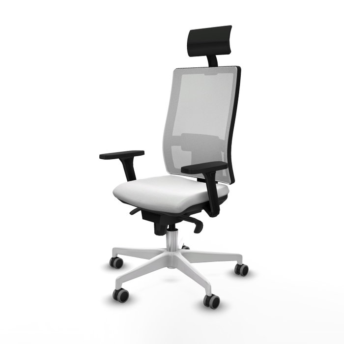 PIQUERAS Y CRESPO Silla de oficina Horna Blanca con Mecanismo Sincro PIQUERAS Y CRESPO Silla de oficina Horna Blanca con Mecanismo Sincro