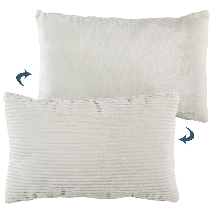 Home Deco Factory Cojín Franela Cocooning 30x50 cm