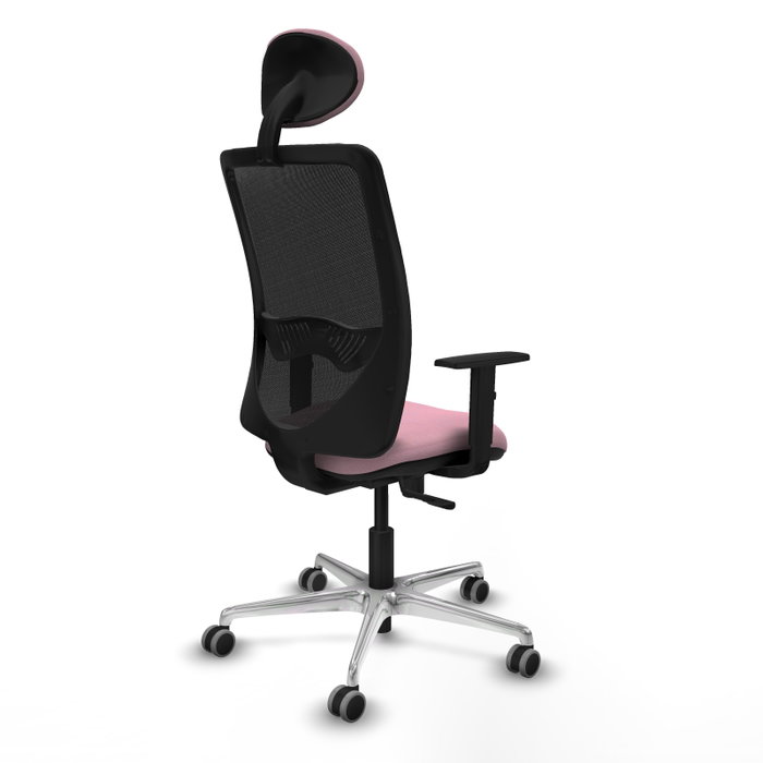 PIQUERAS Y CRESPO Silla de oficina Zulema Rosa con mecanismo Sincro