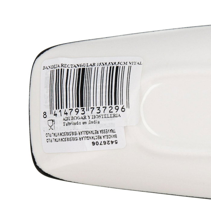 Bandeja Rectangular Porcelana Vital Filo Ariane 15x8,5x8,5 cm (12 Unidades)