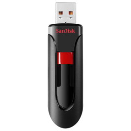 SanDisk Cruzer Glide USB 2.0 - Memoria USB 32 GB, Negro y Rojo, Tipo A, Protección por Contraseña AES 128-bit
