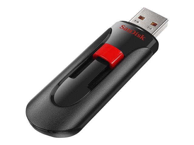 SanDisk Cruzer Glide - Memoria USB Flash 32 GB, USB 2.0, Conector Retráctil, Negro, con Software de Seguridad SanDisk SecureAccess