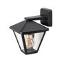 RABALUX Paravento Aplique de Exterior Negro con Cristal