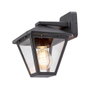 RABALUX Paravento Aplique de Exterior Negro con Cristal