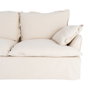 Sofá 2 Plazas Beige Madera / Tejido 200 X 109 X 90 cm