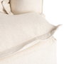 Sofá 2 Plazas Beige Madera / Tejido 200 X 109 X 90 cm