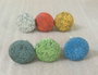 DKD Home Decor Pomo Verde Amarillo 4 x 2.5 x 4 cm Gres Metal (24 Unidades)