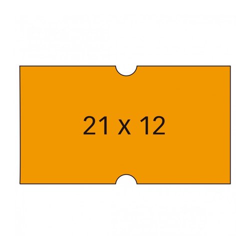 Apli Etiquetas para Etiquetadora de Precios Naranja 21x12mm Pack de 6 Rollos
