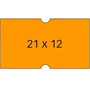 Apli Etiquetas para Etiquetadora de Precios Naranja 21x12mm Pack de 6 Rollos