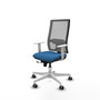 PIQUERAS Y CRESPO Silla de oficina Horna con mecanismo Sincro/Traslack, Azul claro y Gris