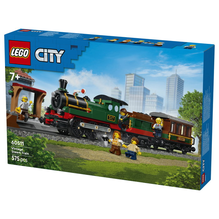 LEGO City 60511 Clásico Tren de Vapor Juego de Construcción 575 Piezas 7+ Años