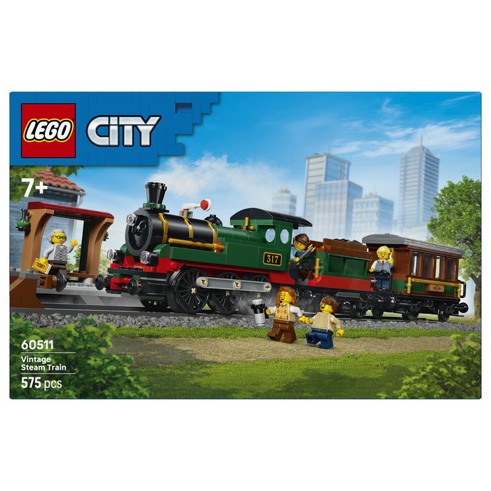 LEGO City 60511 Clásico Tren de Vapor Juego de Construcción 575 Piezas 7+ Años