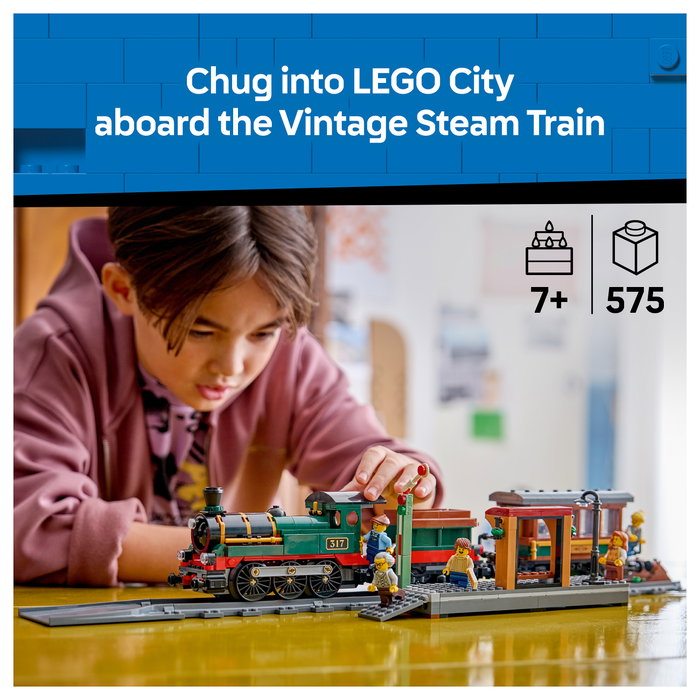 LEGO City 60511 Tren de Vapor Clásico
