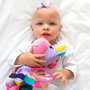 Playgro Activity Friend Unicornio Stella 0189036 - Juguete Bebé con Sonajero y Espejo - Multilingüe (Inglés, Francés, Alemán, Italiano, Portugués, Español)