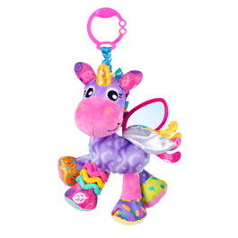 Playgro Activity Friend Unicornio Stella 0189036 - Juguete Bebé con Sonajero y Espejo - Multilingüe (Inglés, Francés, Alemán, Italiano, Portugués, Español)